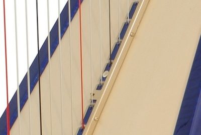 Blue harp piezo close-up
