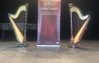 Harps on stage
