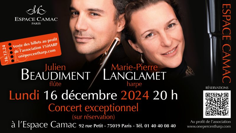 Marie-Pierre Langlamet (harp) and Julien Beaudiment (flute)