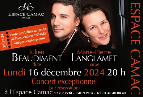 Marie-Pierre Langlamet (harpe) et Julien Beaudiment (flûte)